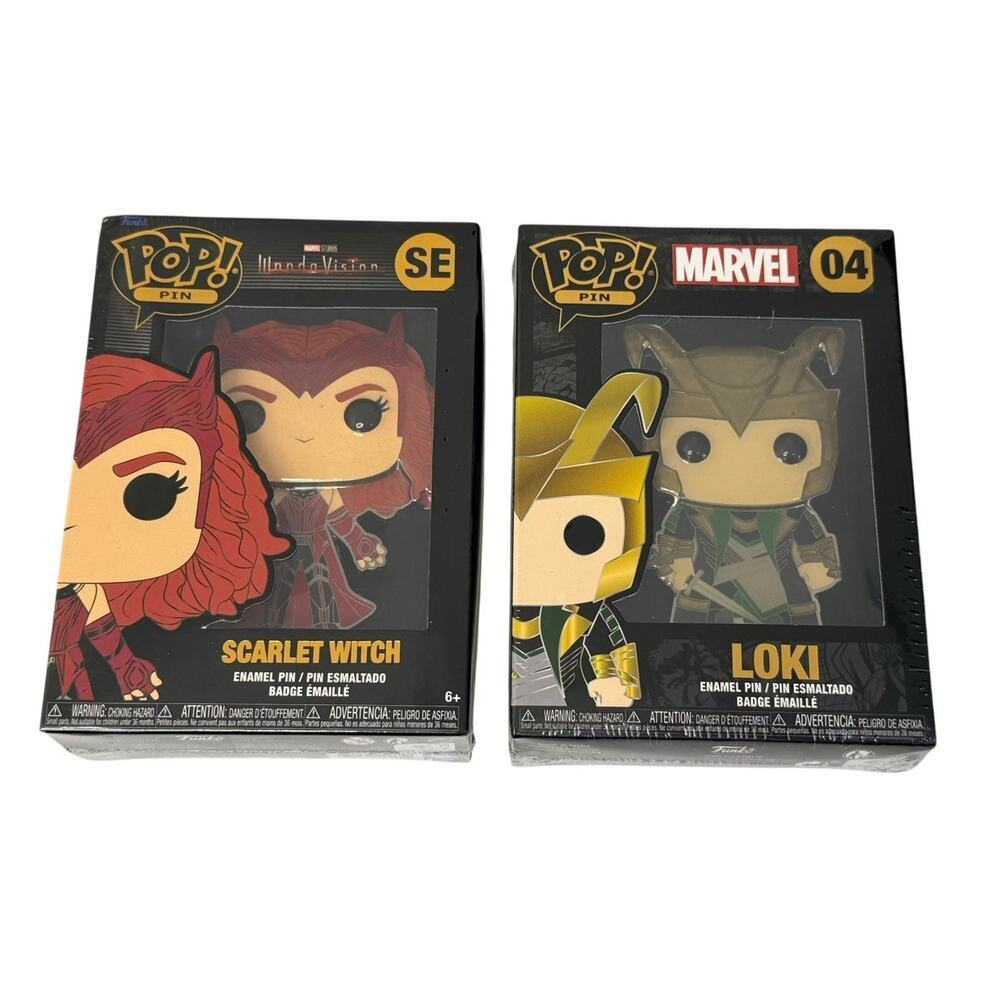 FUNKO POP! Scarlet Witch Wanda Vision Loki Marvel Enamel Pins SE NEW SEALED